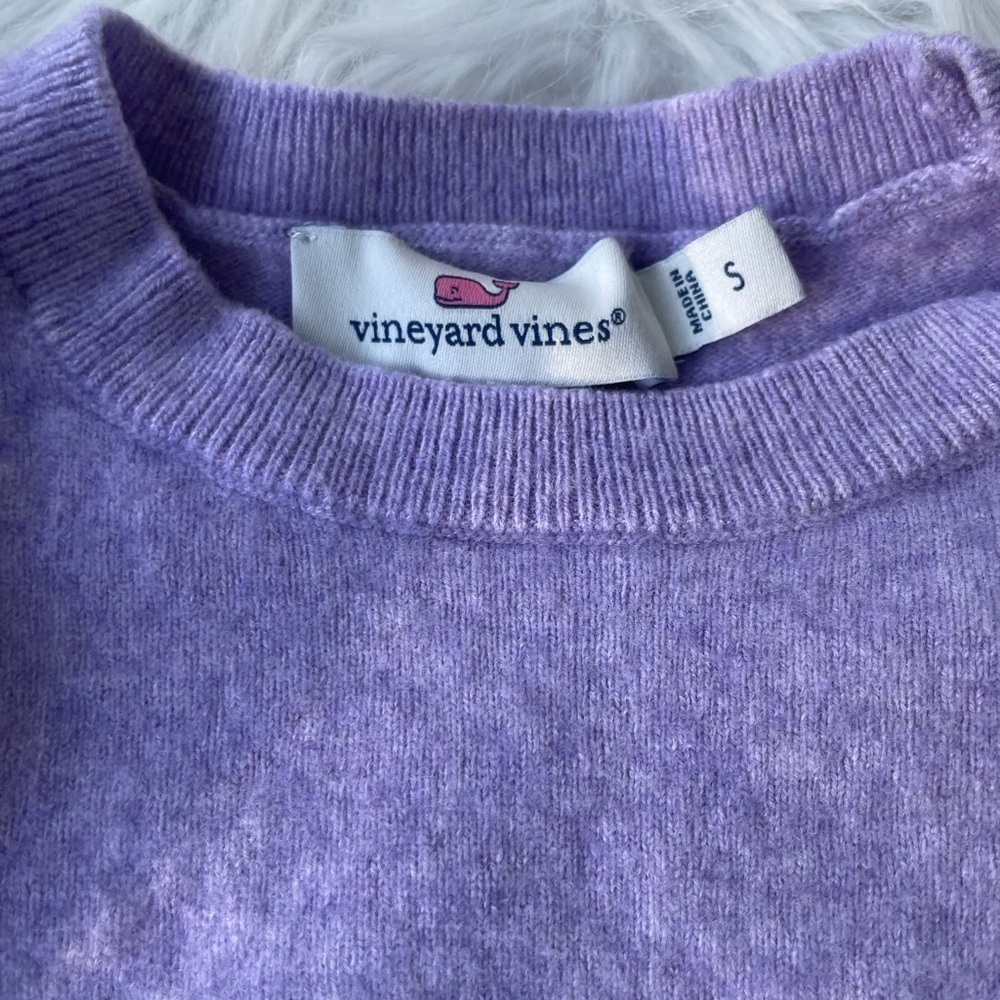 Vineyard Vines Lavender Sweater- ruffles - Woolf Blend - size small - Picture 3 of 9
